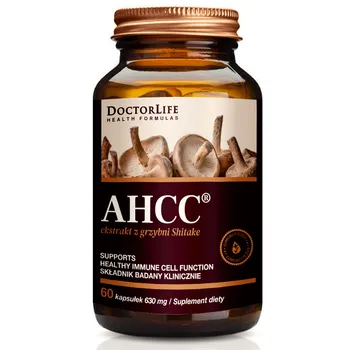 Doctor Life, AHCC 630 mg Ekstrakt z grzybni Shiitake, suplement diety, 60 kapsułek 