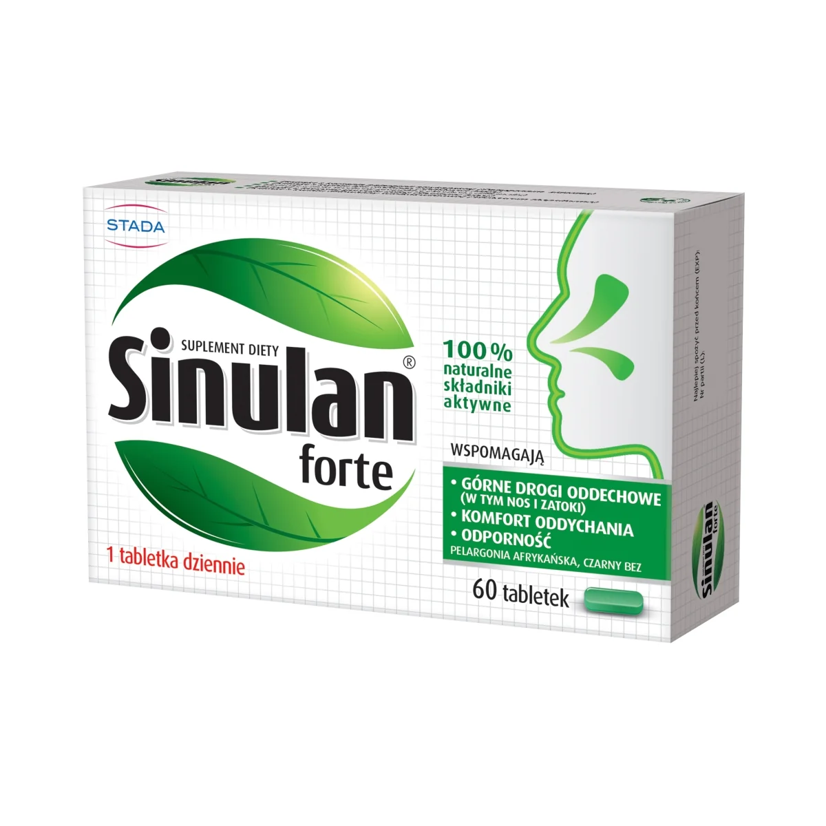 Sinulan forte suplement diety, 60 tabletek