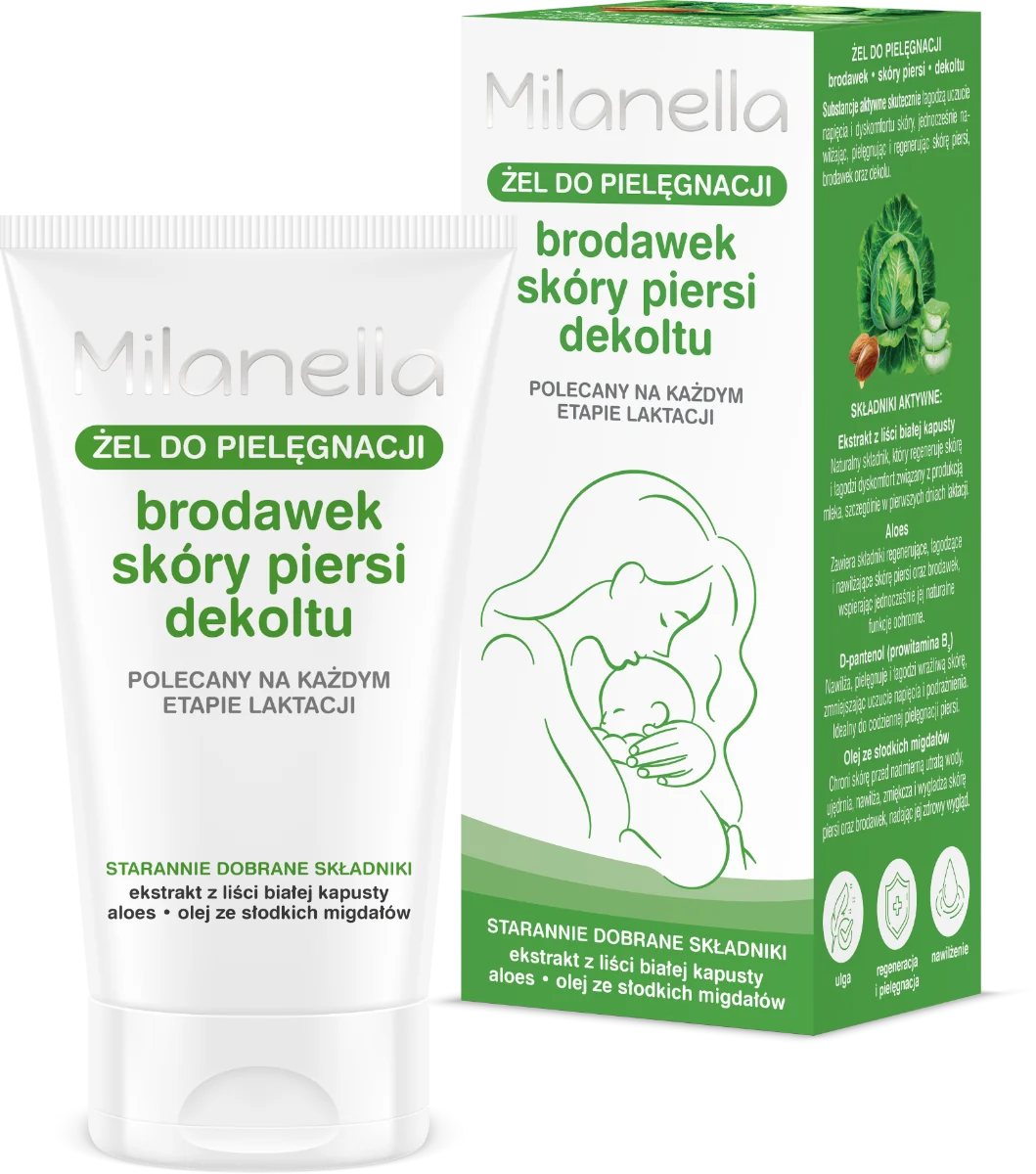 Milanella żel do pielęgnacji brodawek, skóry piersi i dekoltu, 50 ml