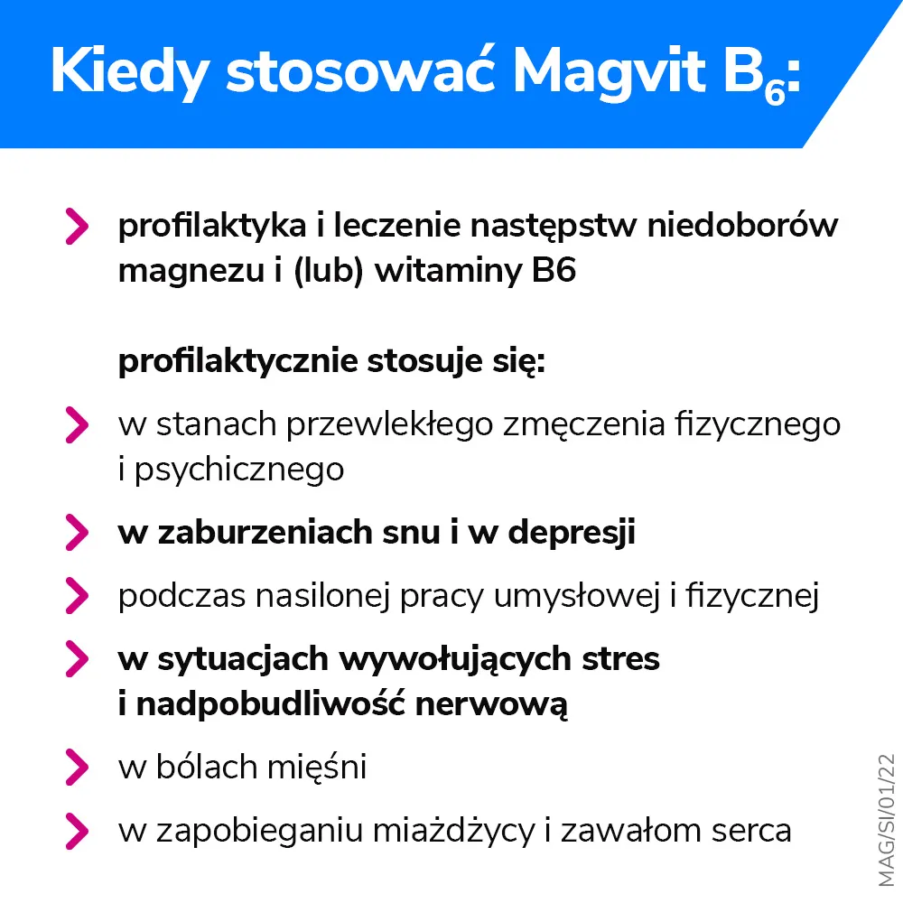 Magvit B6, 48 mg + 5 mg, 50 tabletek 