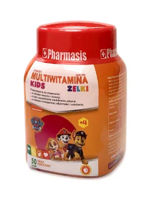 Pharmasis Multiwitamina Kids, Psi Patrol, smak owocowy, 50 żelek