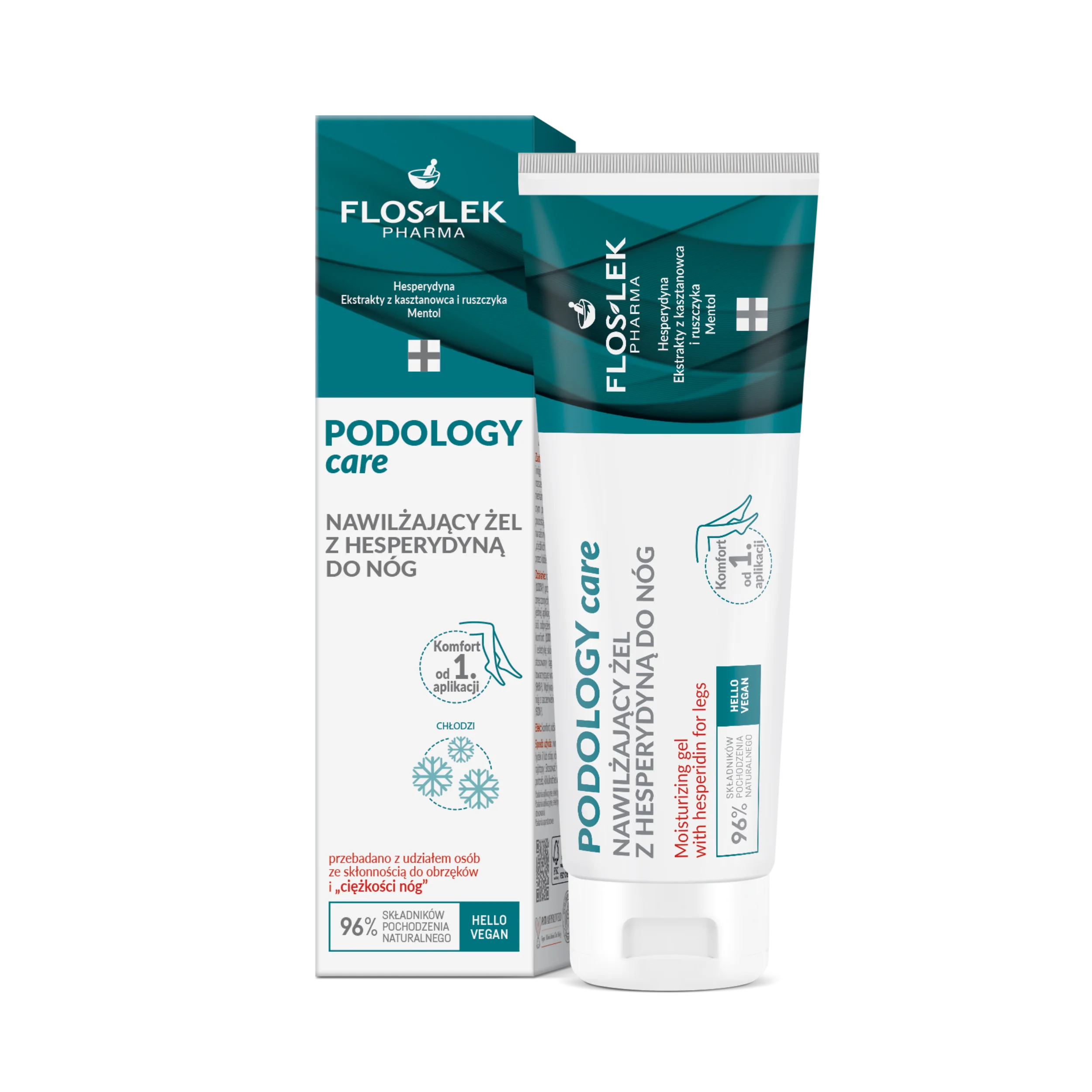 Floslek PODOLOGY care nawilżający żel z hesperydyną do nóg, 80g