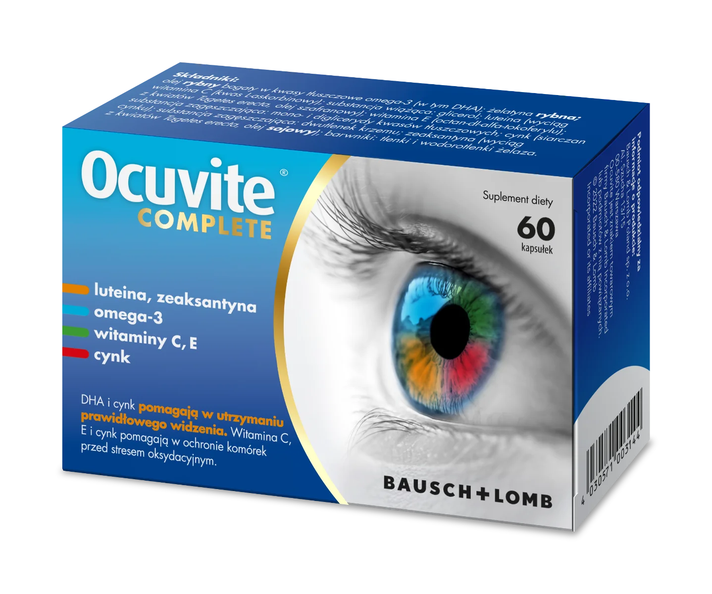 Ocuvite Complete suplement diety, 60 kapsułek