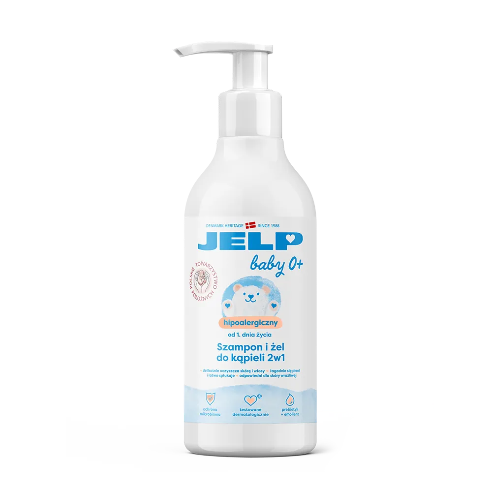 JELP Baby 0+ żel pod prysznic i szampon 2 w 1, 400 ml