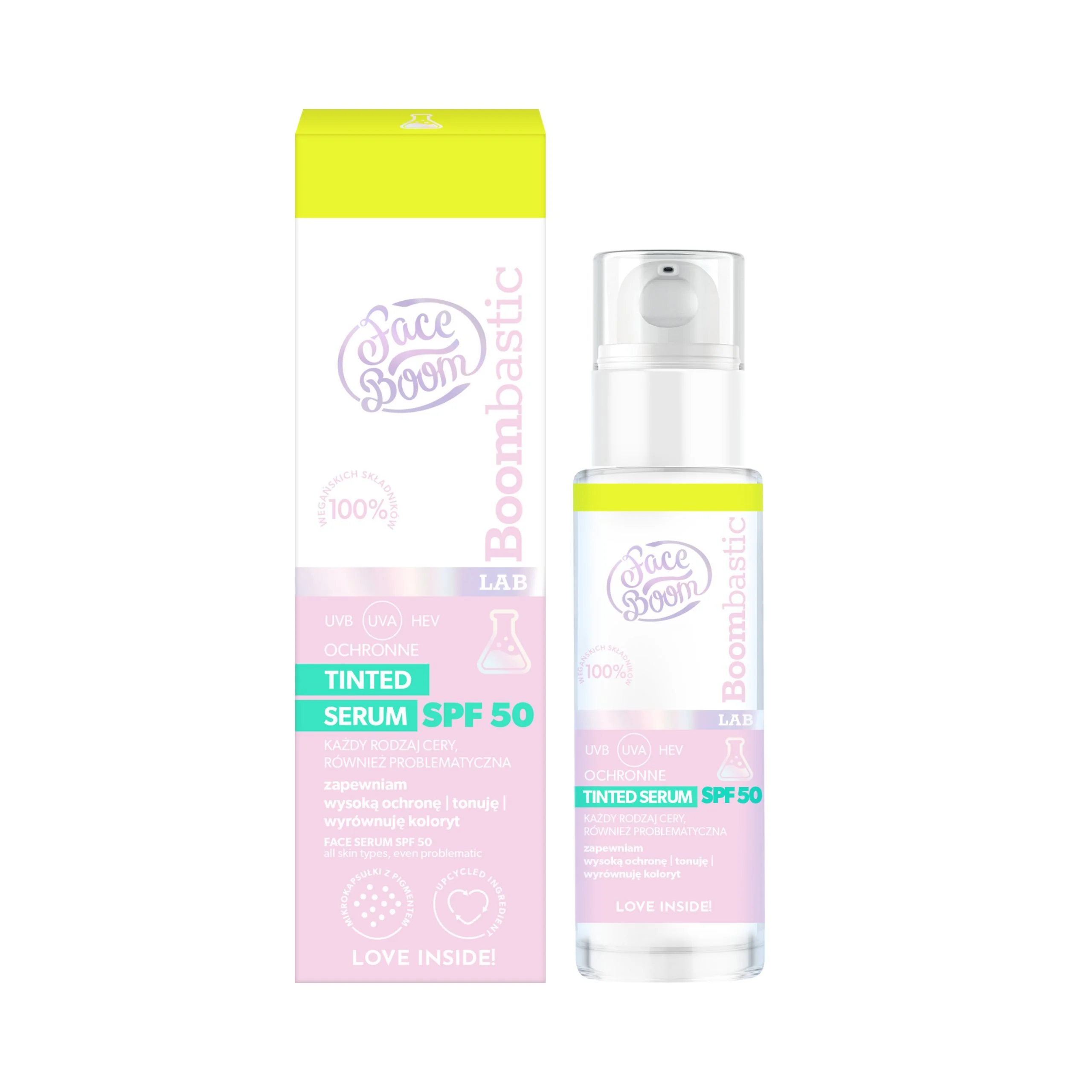 FaceBoom Boombastic Lab ochronne tinted serum z SPF 50, 30 ml