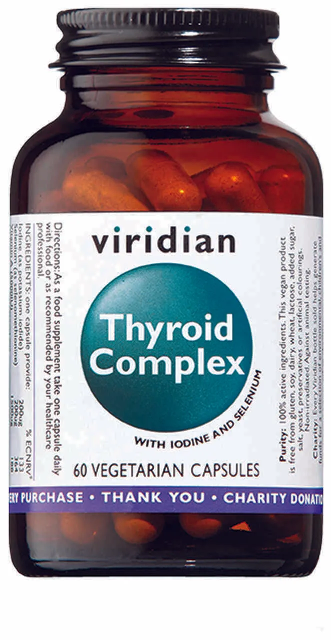 Viridian Thyroid Complex, suplement diety, 60 kapsułek