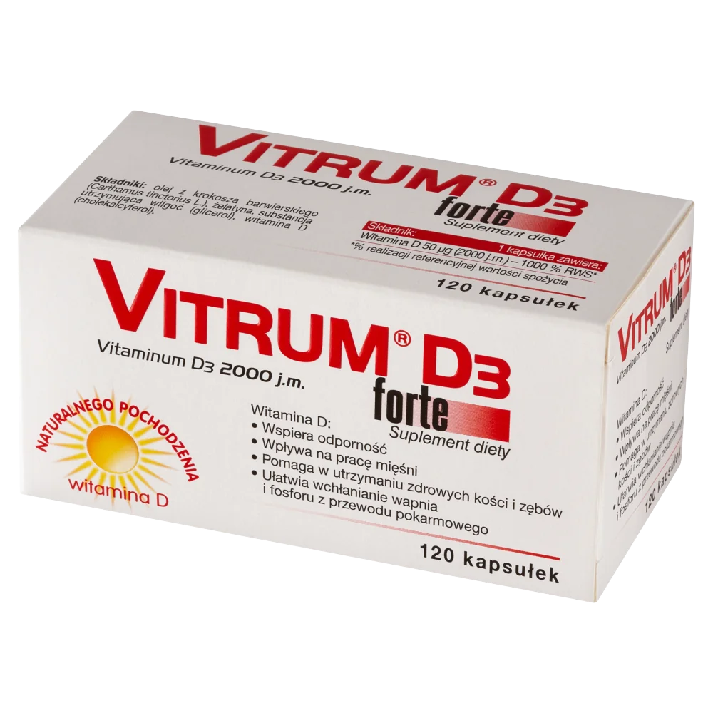 Vitrum D3 Forte 2000 j.m., 120 kapsułek