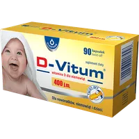 D-Vitum witamina D dla niemowląt 400 j.m, suplement diety, 90 kapsułek twist-off