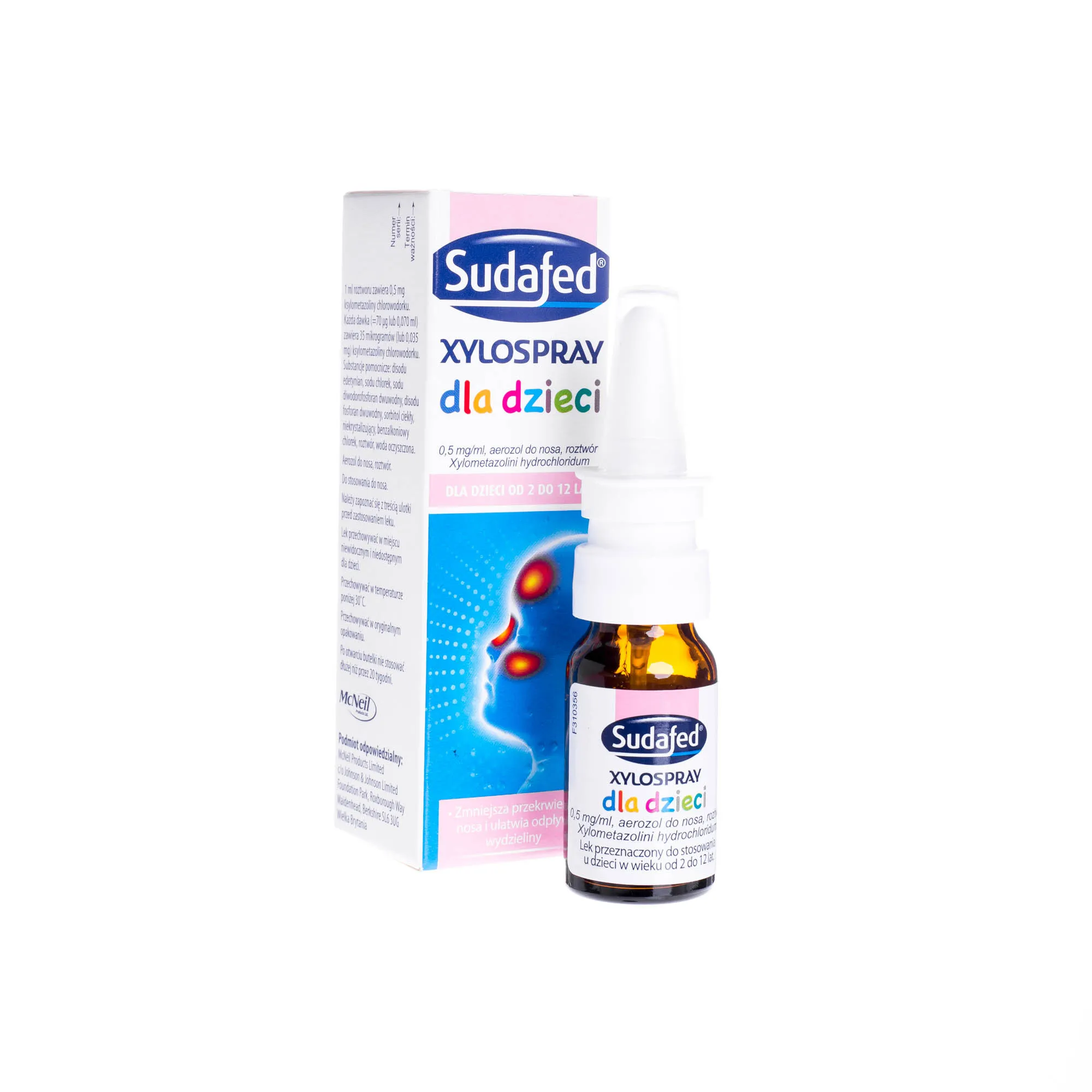 Sudafed Xylospray dla dzieci 0,5 mg/ml - lek zmniejszający przekrwienie nosa i ułatwiający odpływ wydzieliny