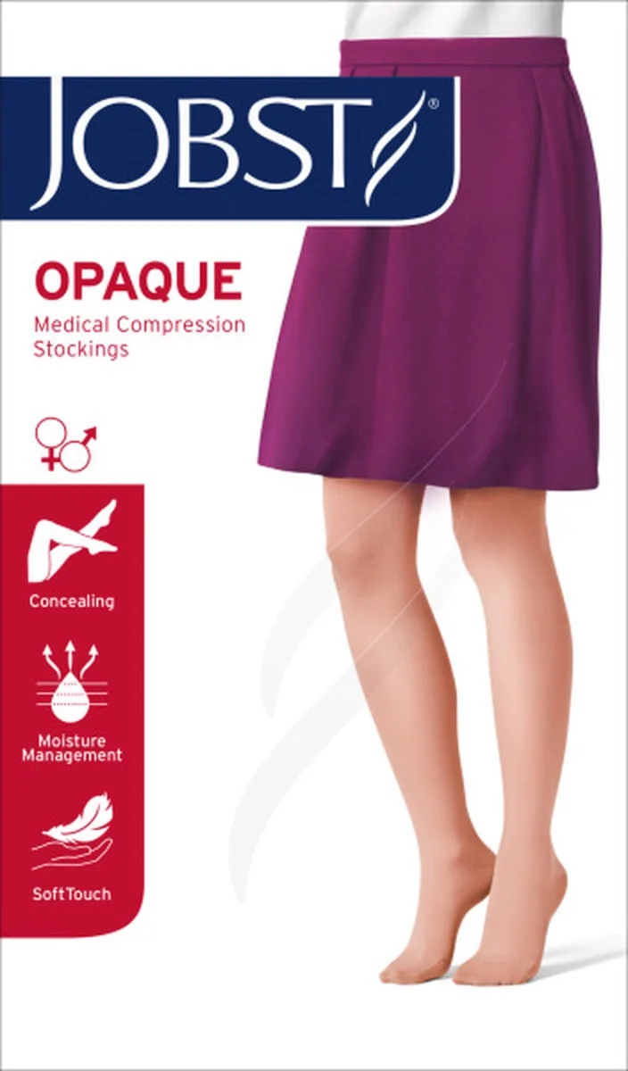 Jobst Opaque podkolanówki CCL1 kolor czarny, rozmiar II, zamknięte palce, 1 para