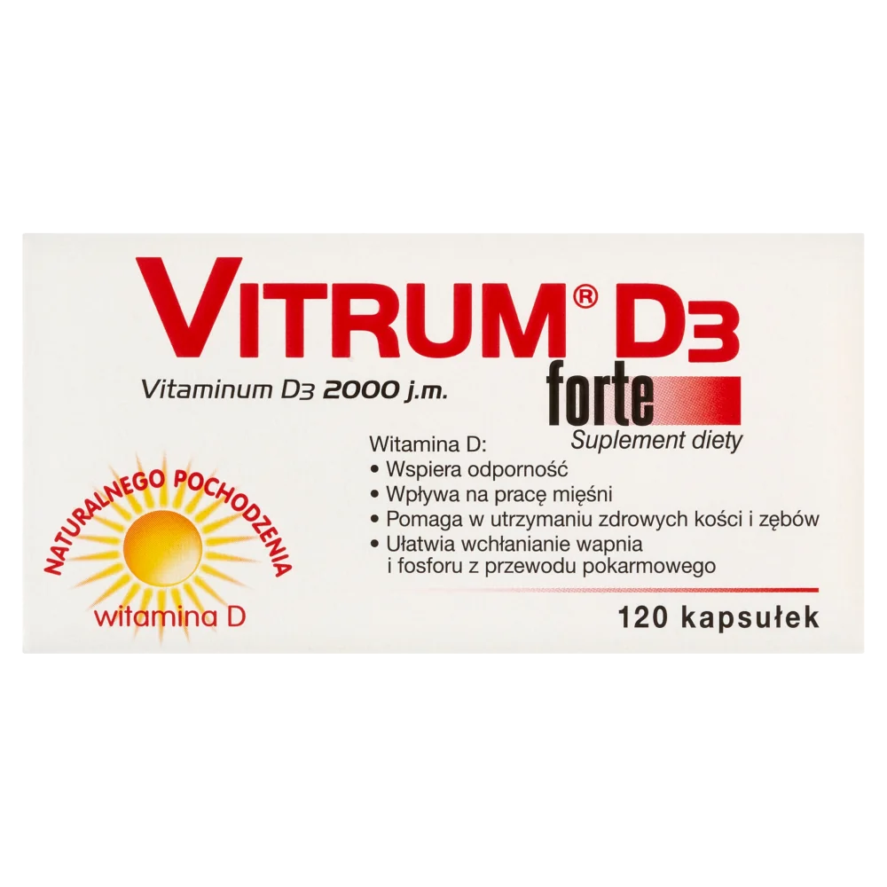 Vitrum D3 Forte 2000 j.m., 120 kapsułek
