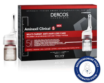 Dercos Technique MEN Aminexil Clinical 5 kuracja przeciw wypadaniu włosów