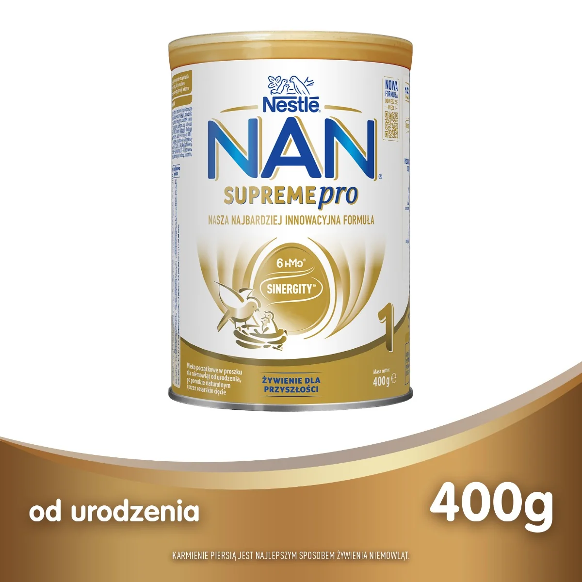 Nestle Nan Supremepro 1 mleko początkowe w proszku dla niemowląt od urodzenia, 400 g