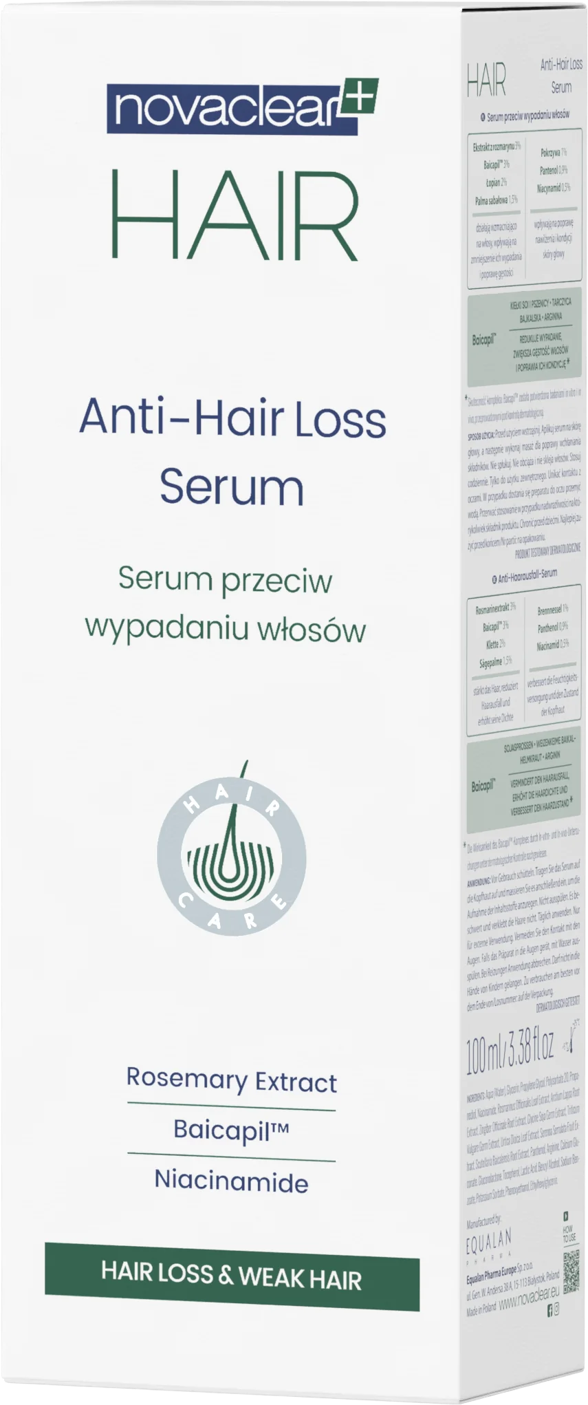 Novaclear Hair serum przeciw wypadaniu włosów, 100 ml