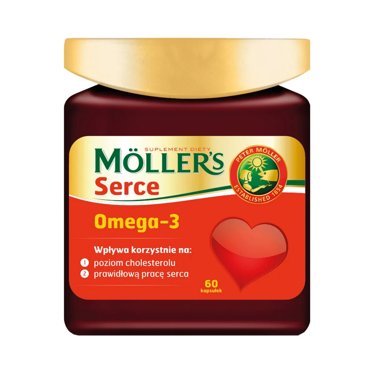Moller's Serce- suplement diety bogaty w kwasy omega-3, 60 kapsułek