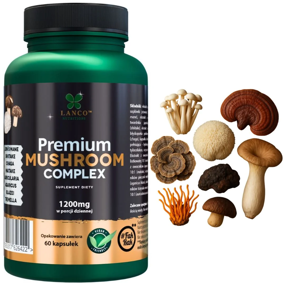 Lanco Nutritions Premium Mushroom Complex 1200 mg 60 kapsułek