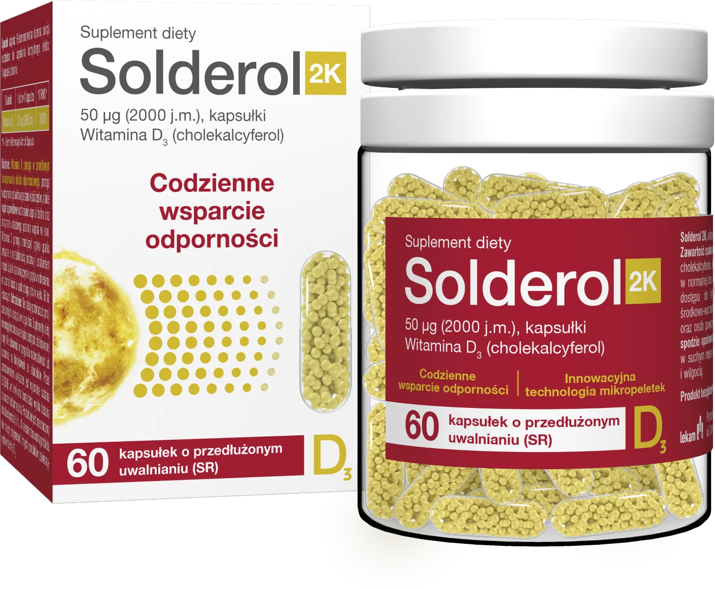 Solderol 2K Witamina D3 2000 j.m. 60 kapsułek o przedłużonym uwalnianiu