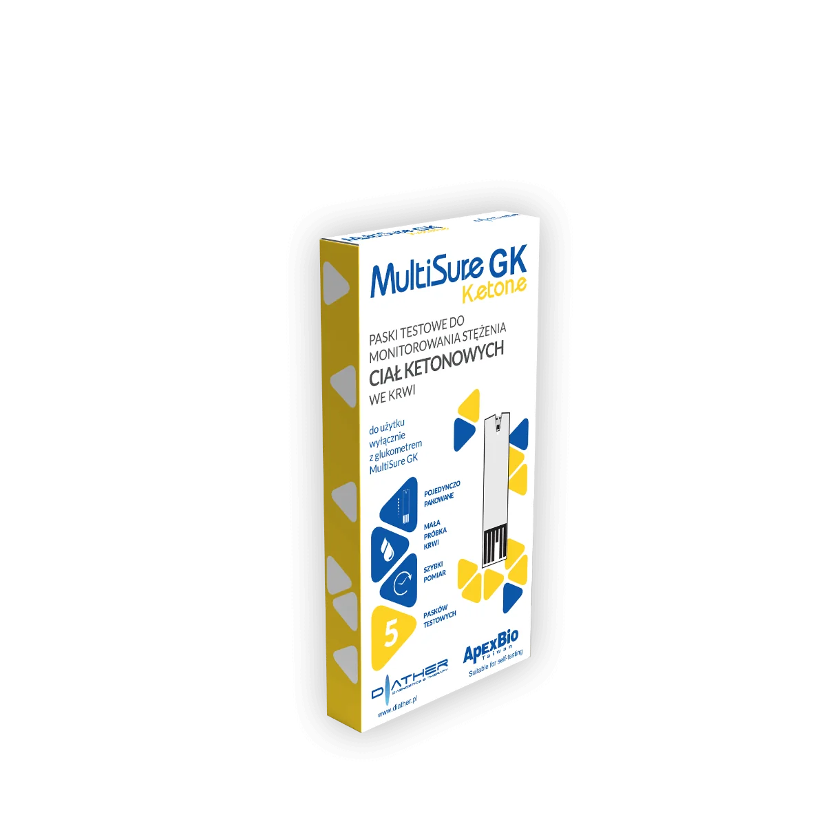 Diather MultiSure GK Ketone paski testowe, 5 szt.