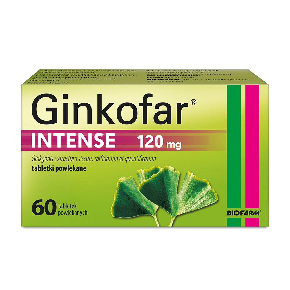 Ginkofar Intense 120 mg, 60 tabletek powlekanych
