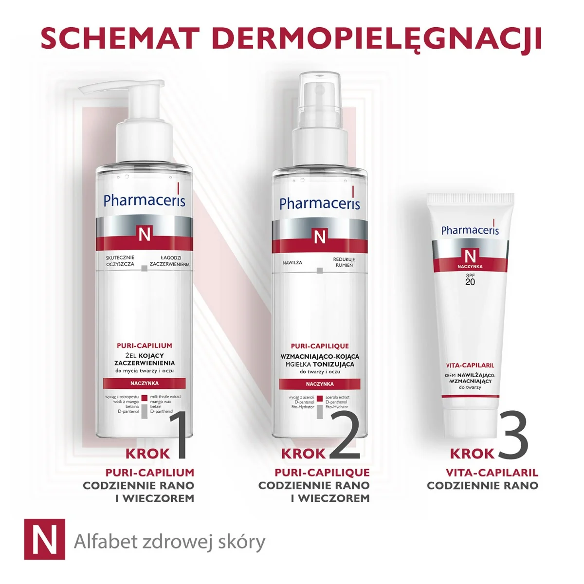 Pharmaceris N Vita-Capilaril SPF 20, krem nawilżająco-wzmacniający do twarzy SPF20, 50 ml