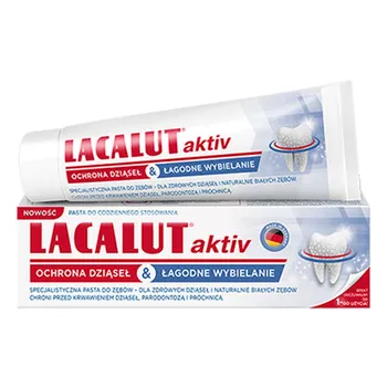 Lacalut aktiv ochrona dziąseł łagodne wybielanie, pasta do zębów, 75 ml 