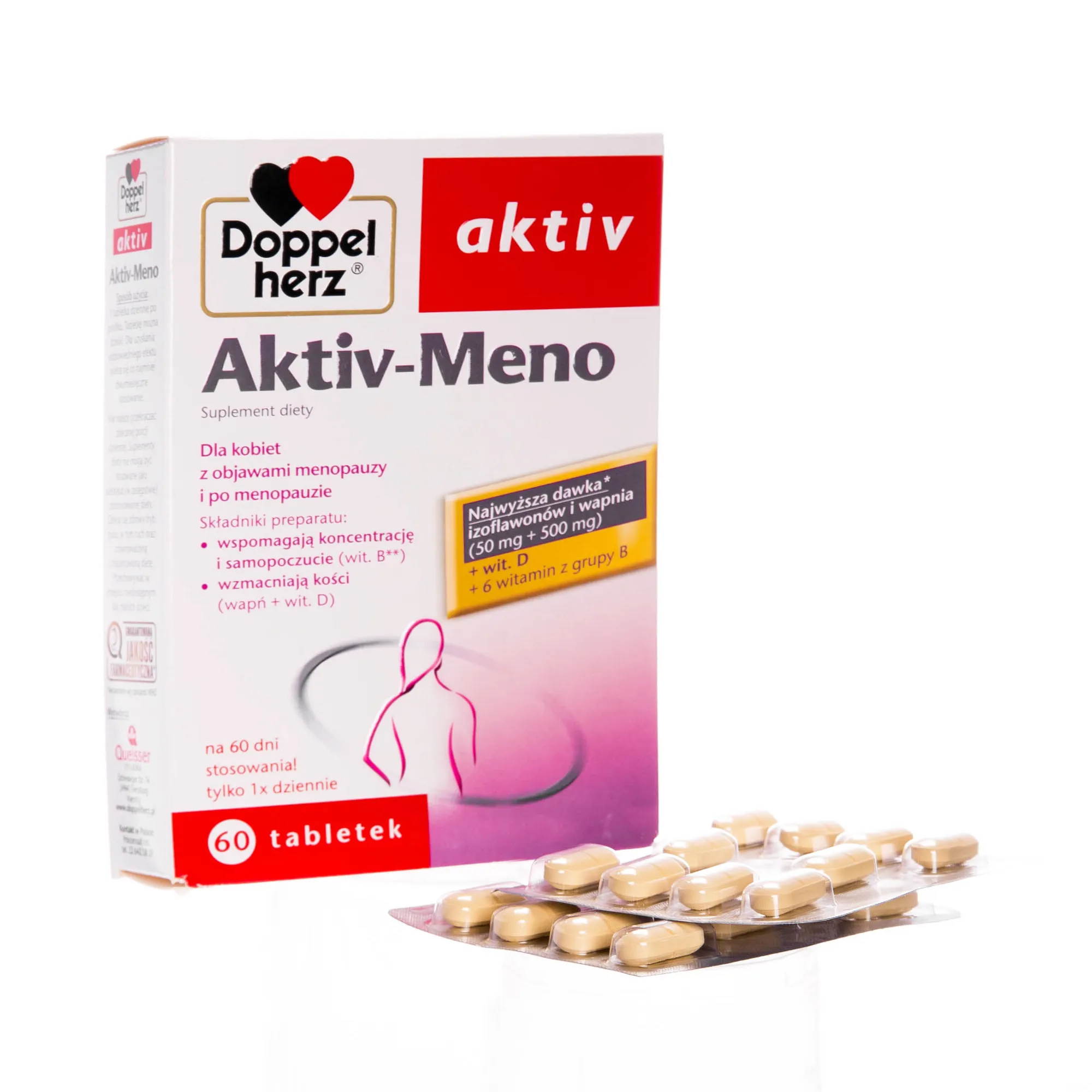 Doppelherz aktiv Aktiv-Meno suplement diety, 60 kapsułek 