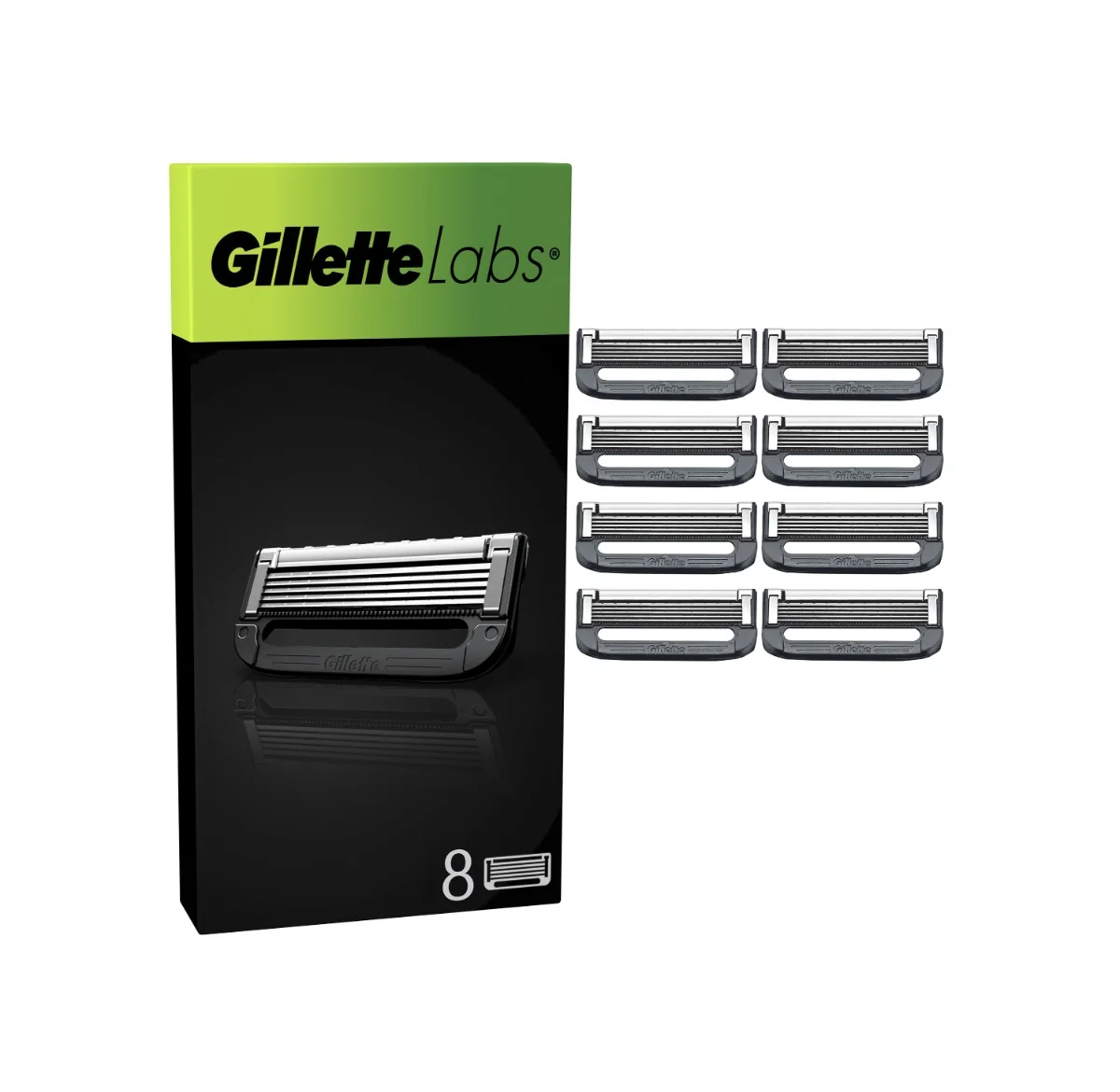 Gillette Labs wymienne ostrza do golenia, 8 sztuk
