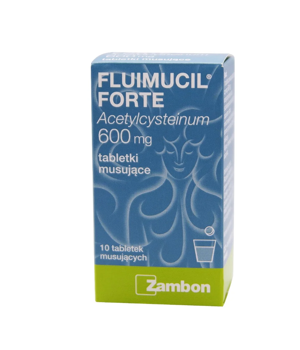 Fluimucil Forte 600 mg, 10 tabletek musujących