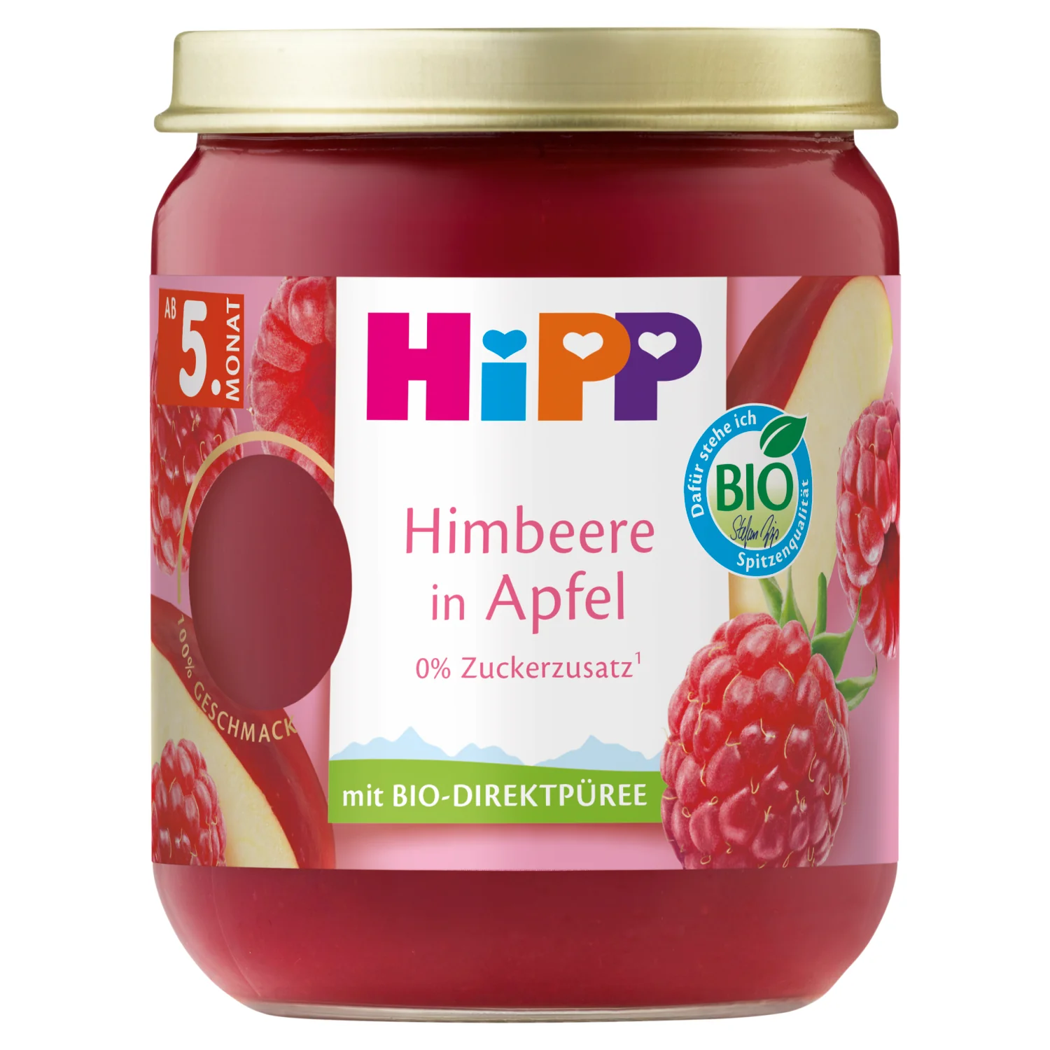 HiPP BIO jabłka z malinami dla niemowląt od 5. m-ca, 160 g