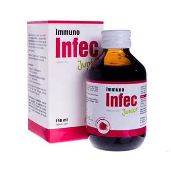 ImmunoINFEC Junior, syrop dla dzieci o smaku malinowym, 150 ml 