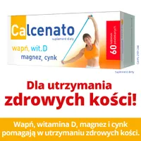 Calcenato, suplement diety wapń, wit. D, magnez, cynk, 60 tabletek powlekanych