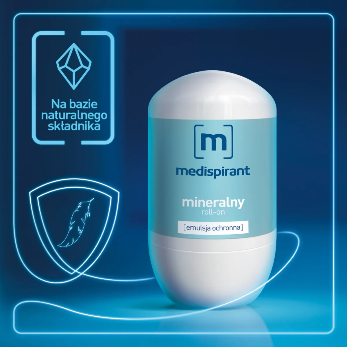 Medispirant Mineralny antyperspirant mineralny roll-on, 40 ml