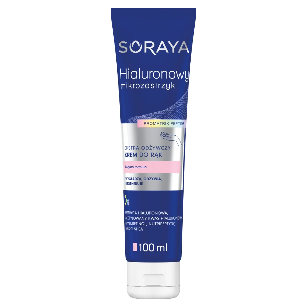 Soraya Hialuronowy Mikrozastrzyk ekstra odżywczy krem do rąk, 100 ml