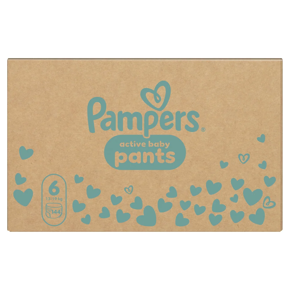 Pampers Active Baby Pants 6 pieluchomajtki, rozmiar 6, 13-19 kg, 144 sztuki