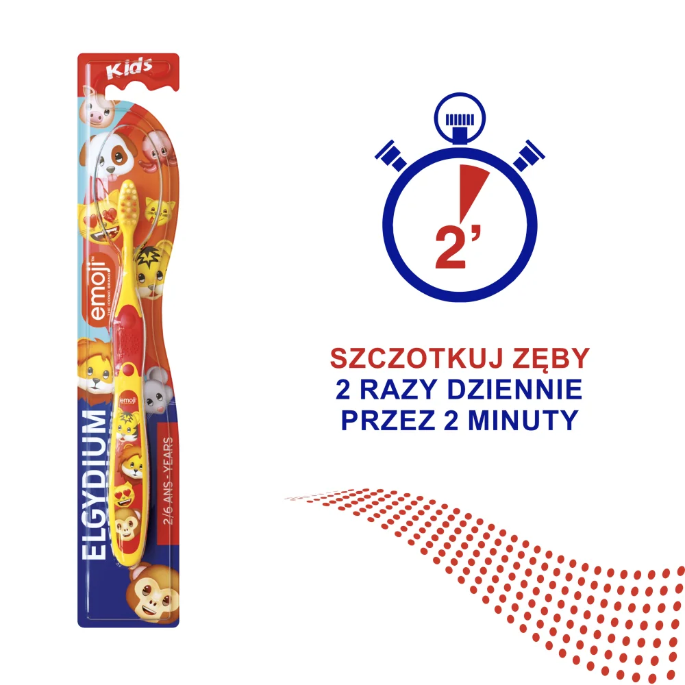 Elgydium Kids szczoteczka do zębów dla dzieci emoji, 1 szt.