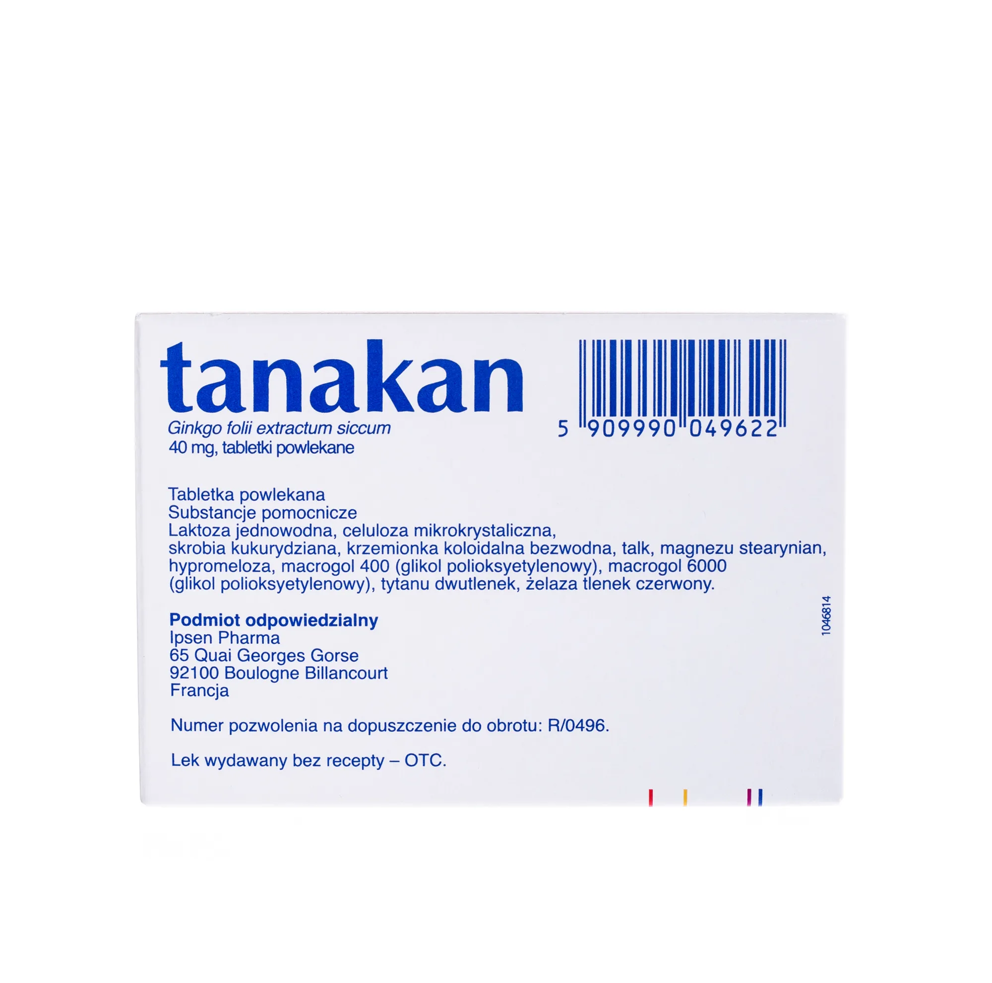 Tanakan, 40 mg, 90 tabletek 