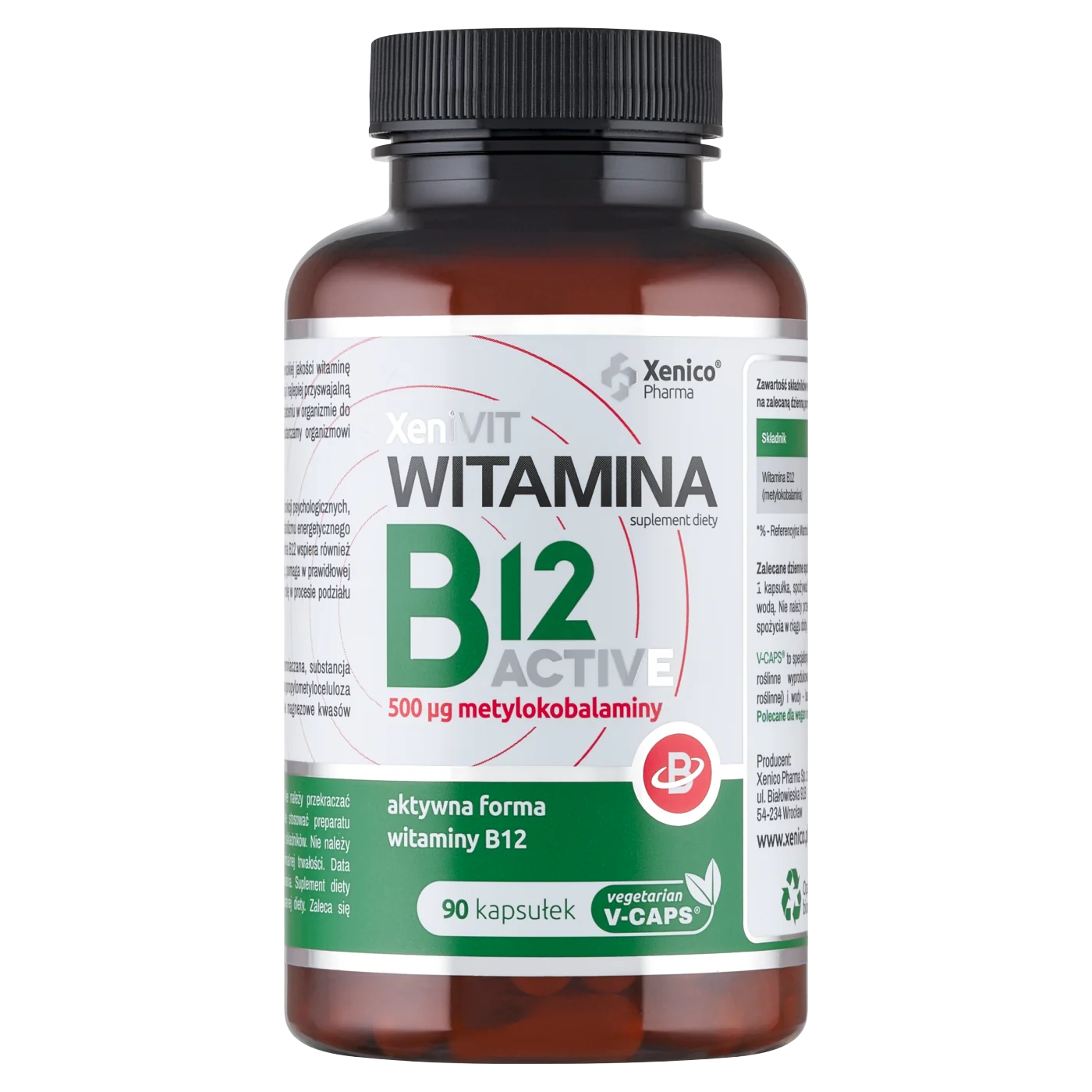 XeniVIT Witamina B12 Active 90 kapsułek