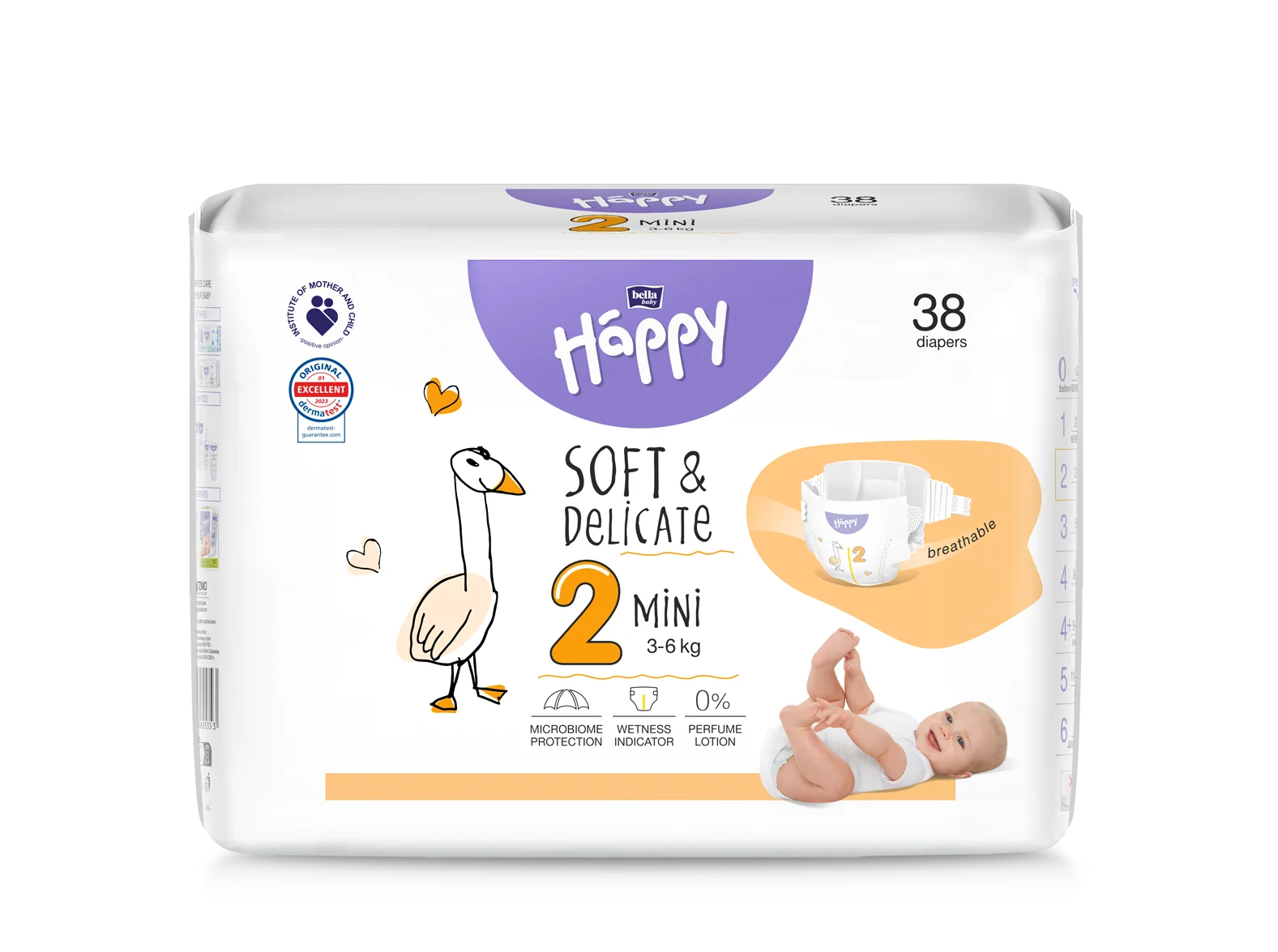 Bella Baby Happy Mini pieluszki 3-6 kg, 38 szt.