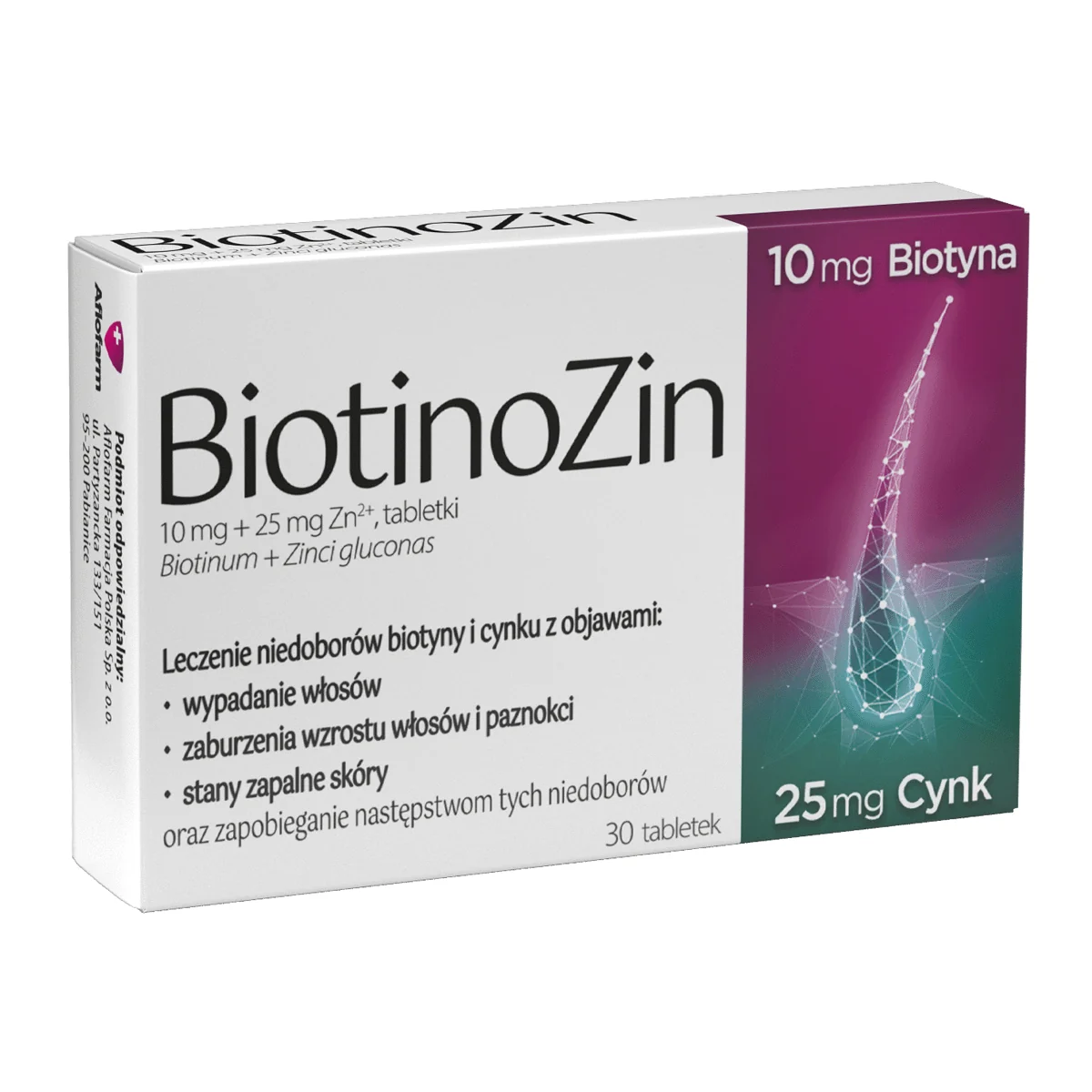 BiotinoZin 10 mg + 25 mg 30 tabletek