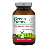 Aura Herbals, Green Detox, suplement diety, kompozycja superfoods, proszek 90 g