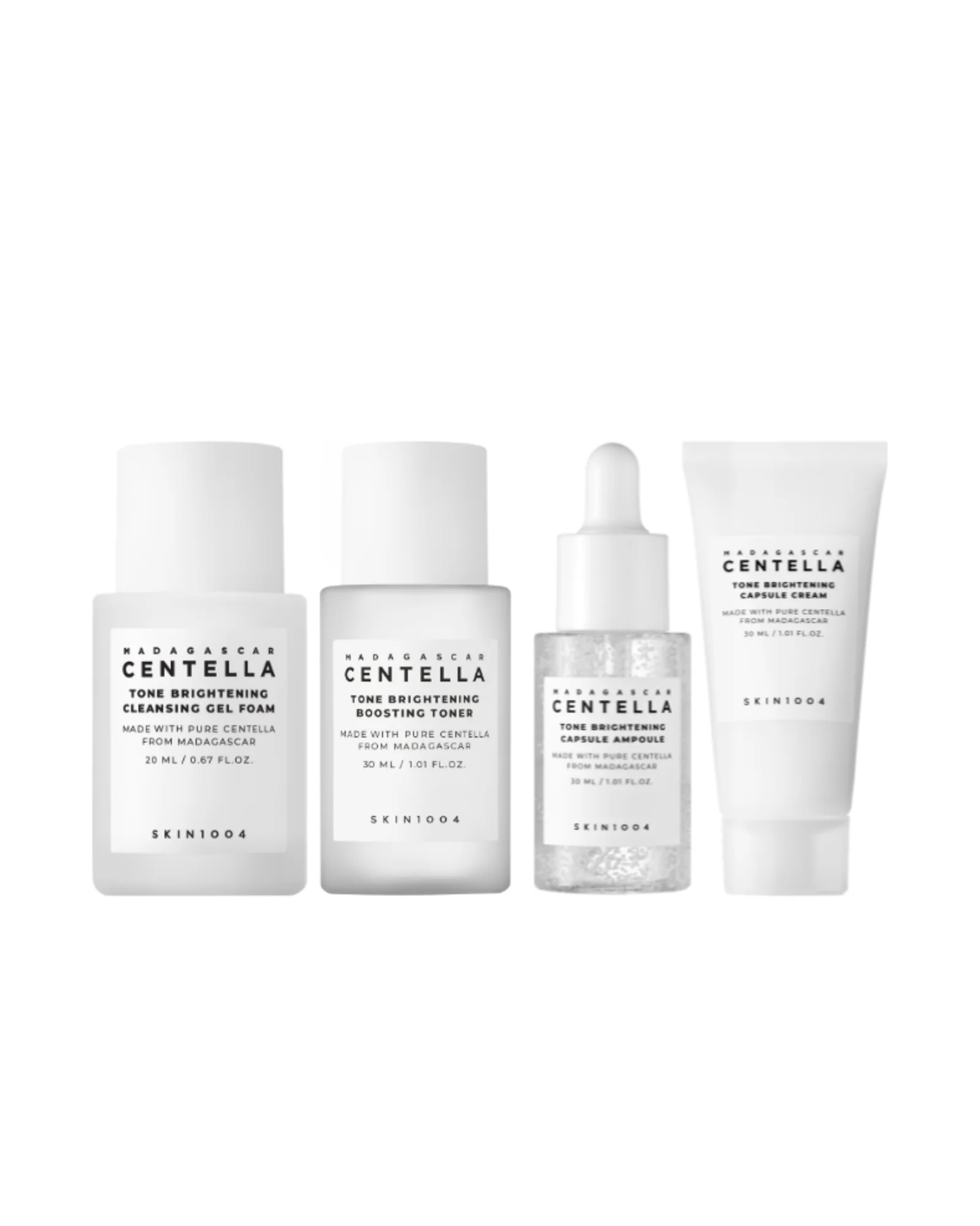 SKIN1004 Madagascar Tone Brightening Travel Kit podróżny zestaw 4 kosmetyków