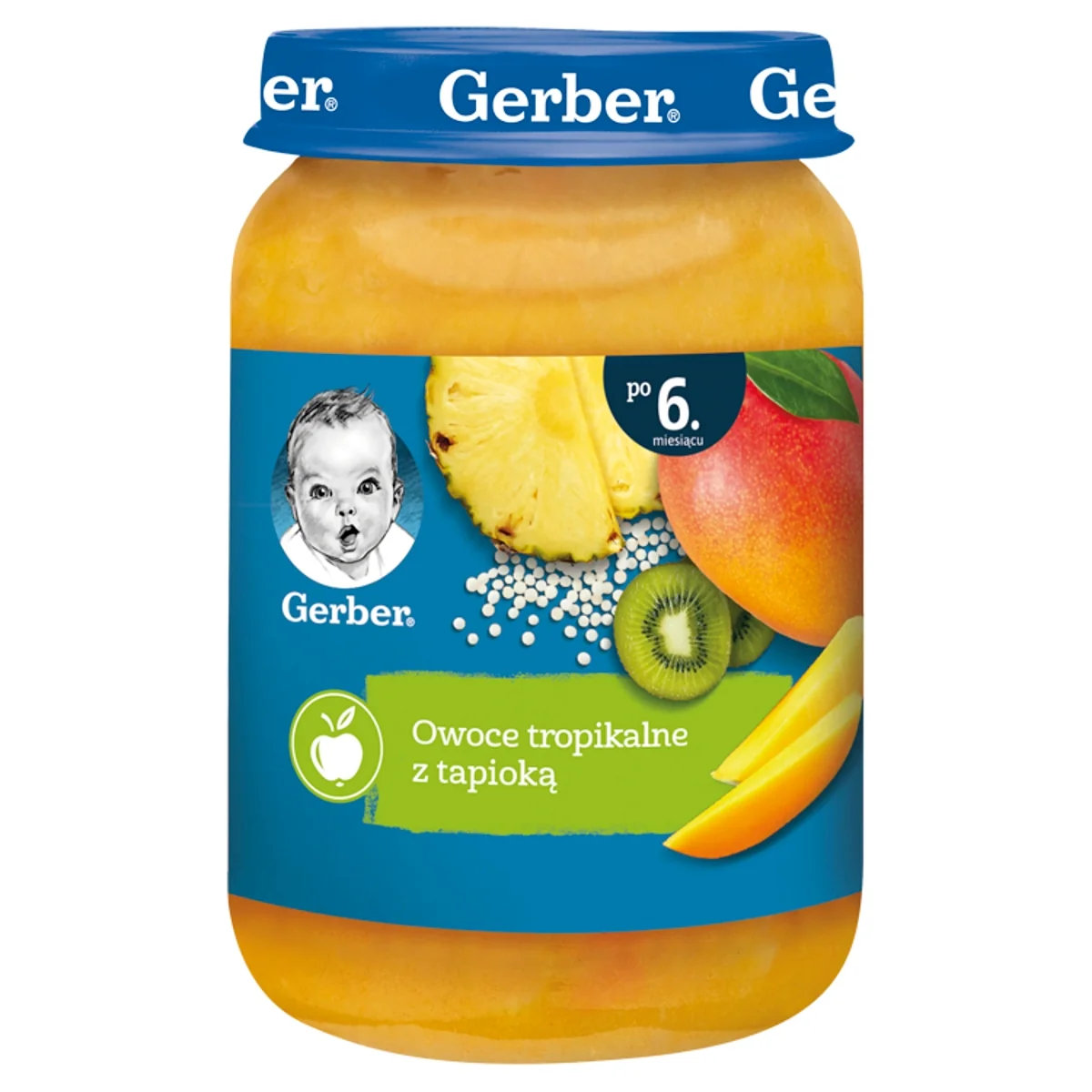 Gerber owoce tropikalne z tapioką dla niemowląt po 6 miesiącu życia, 190 g