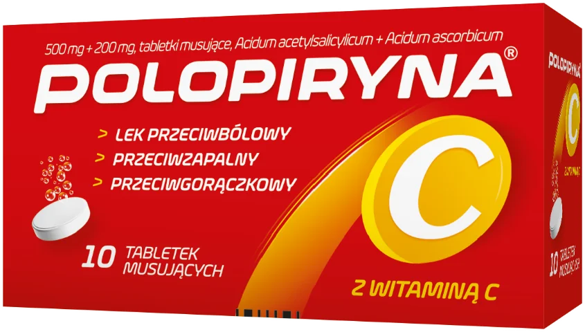 Polopiryna C 500 mg + 200 mg, 10 tabletek musujących