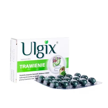 Ulgix Trawienie - 30 kapsułek wpływających korzystnie na spowolnione procesy trawienne 