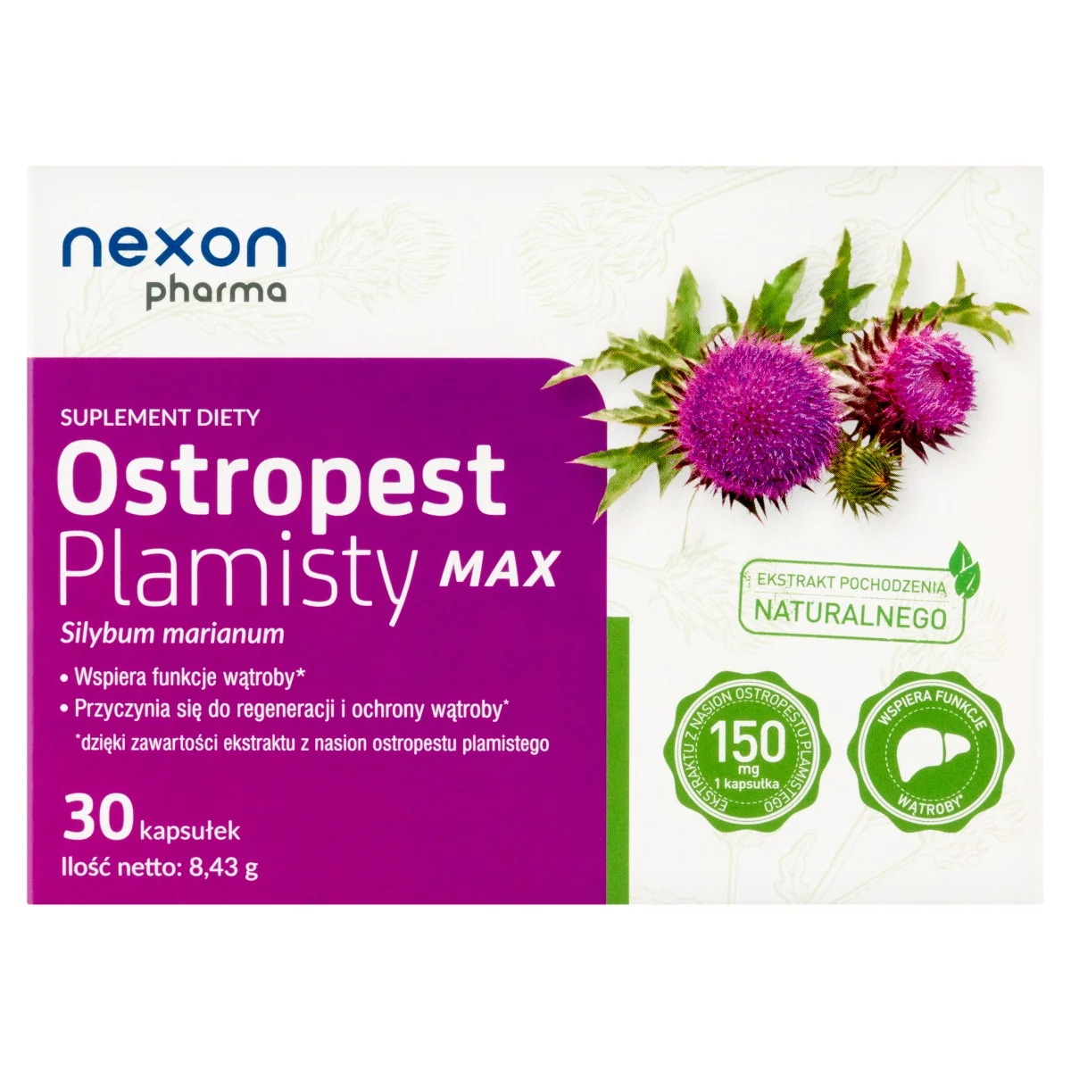 Ostropest Plamisty MAX 30 kapsułek