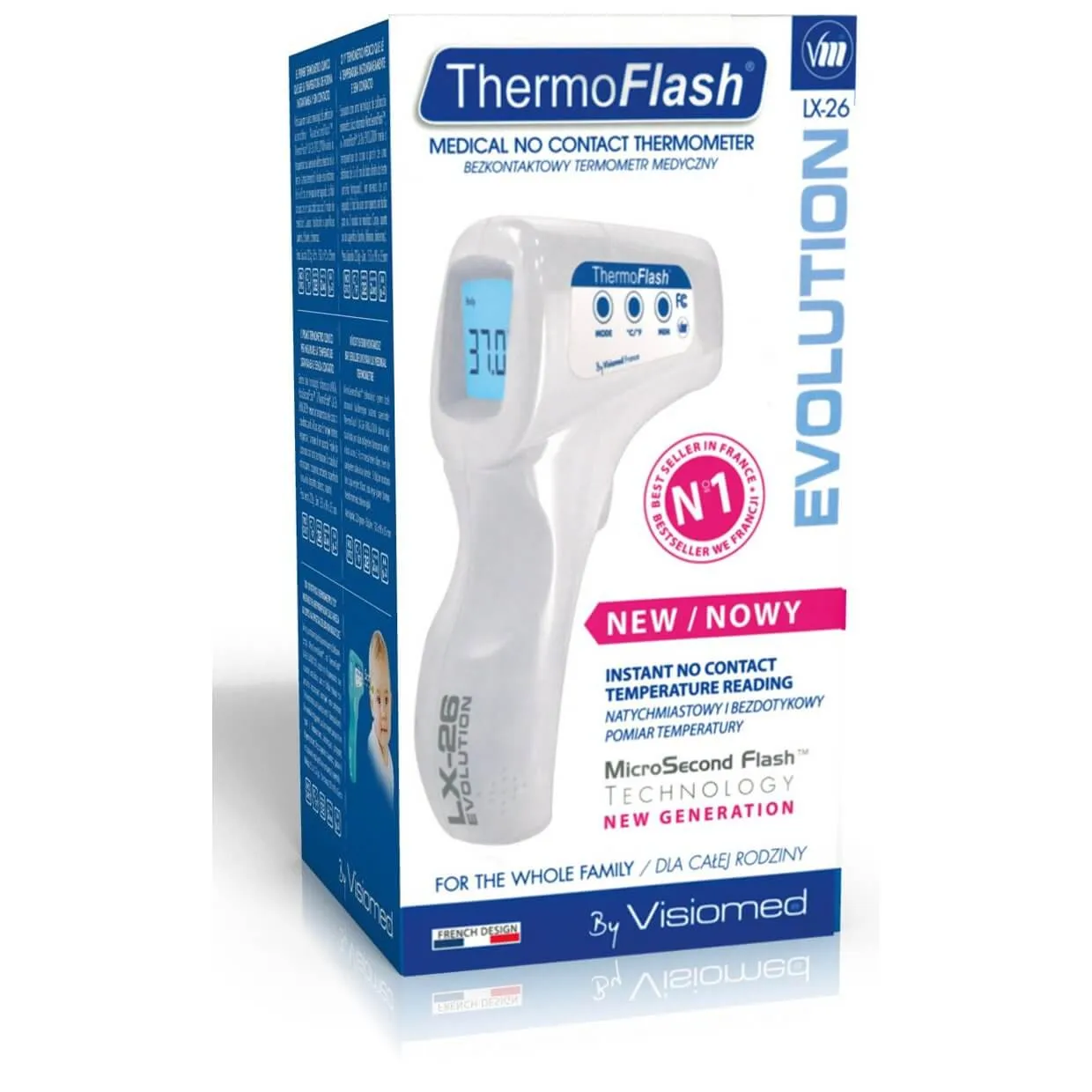 ThermoFlash Evo LX-26 white, termometr bezdotykowy 