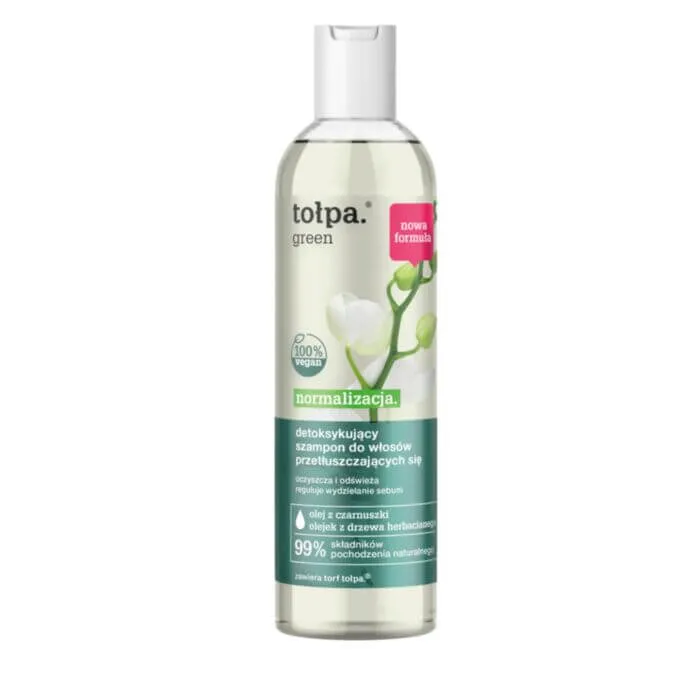 Tołpa Green Normalizacja, detoksykujący szampon do włosów przetłuszczających się, 300 ml
