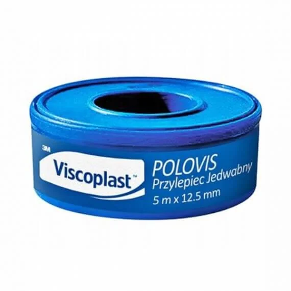 Viscoplast Polovis przylepiec jedwabny 5 m x 12,5 mm, 1 szt.