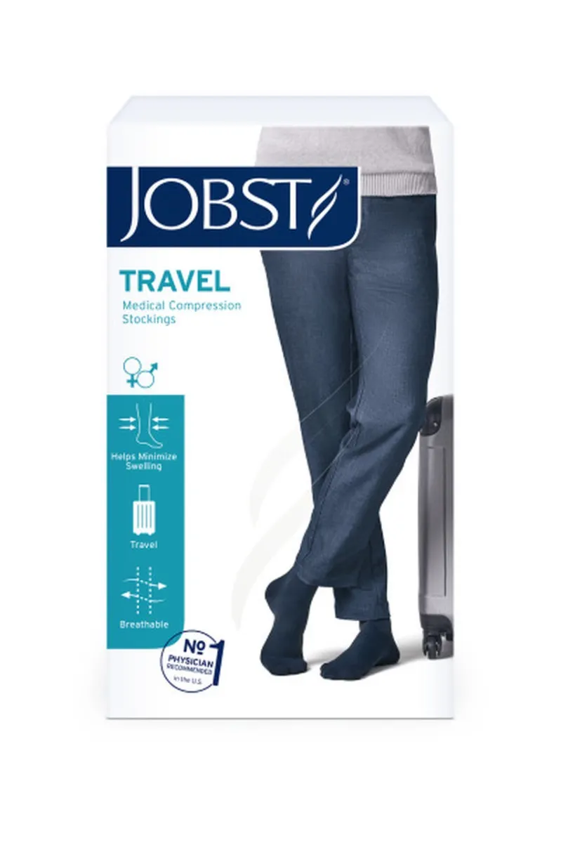 Jobst Travel, podkolanówki CCL1, kolor beżowy, rozmiar II, zamknięte palce, 1 para