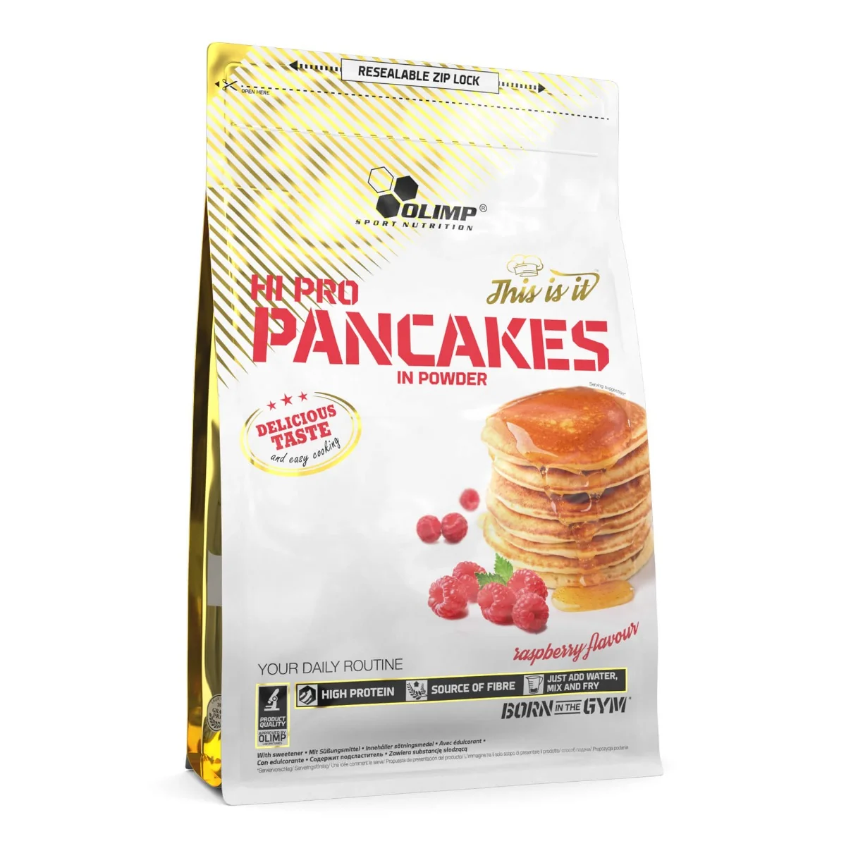 Olimp Hi Pro Pancakes smak malina, 0,9 kg